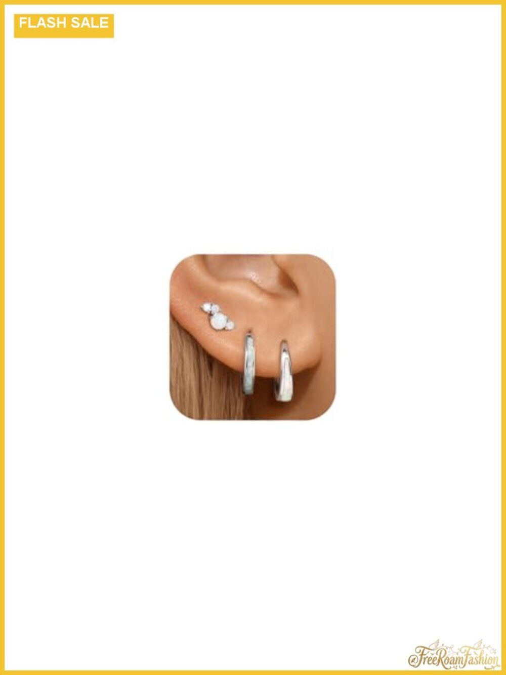 Dainty Opal Earrings Set Sterling Silver 14K Gold Plated Hypoallergenic
